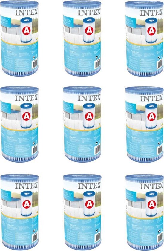 Cartuccia filtro Intex 29000 Tipo A 9 pezzi per piscina 244 305 366 cm