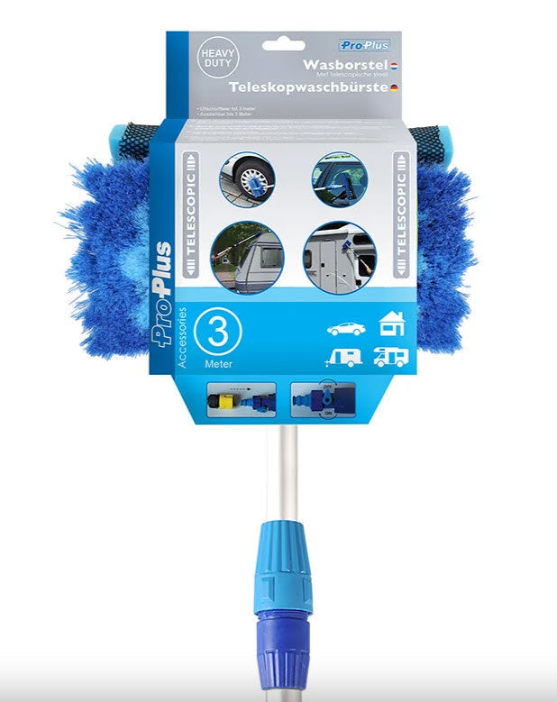 Proplus producten telescopische wasborstelset 3mtr incl spons trekker
