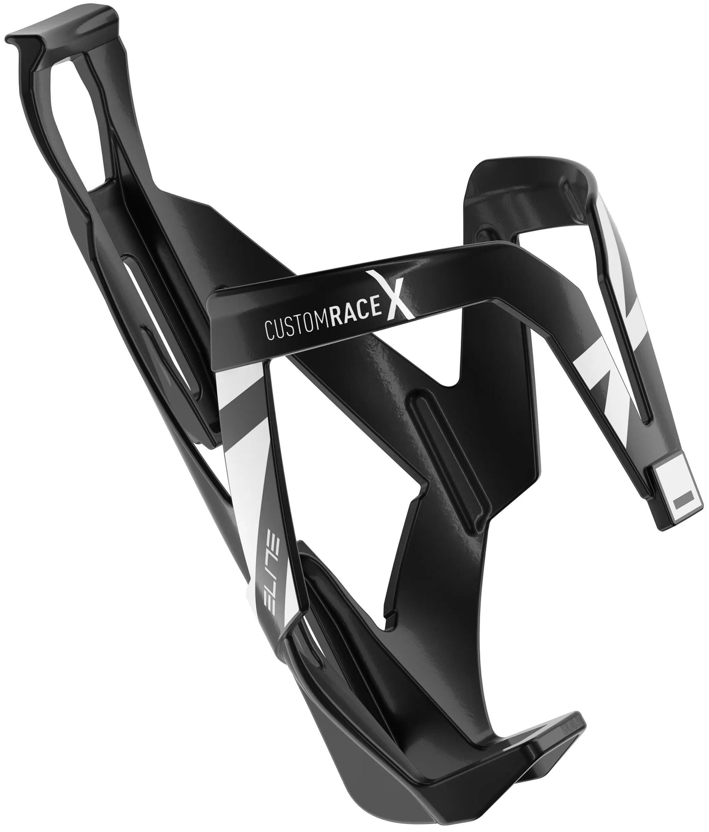 Elite trinkflaschenhalter custom race x bottle cage custom race x black white glossy