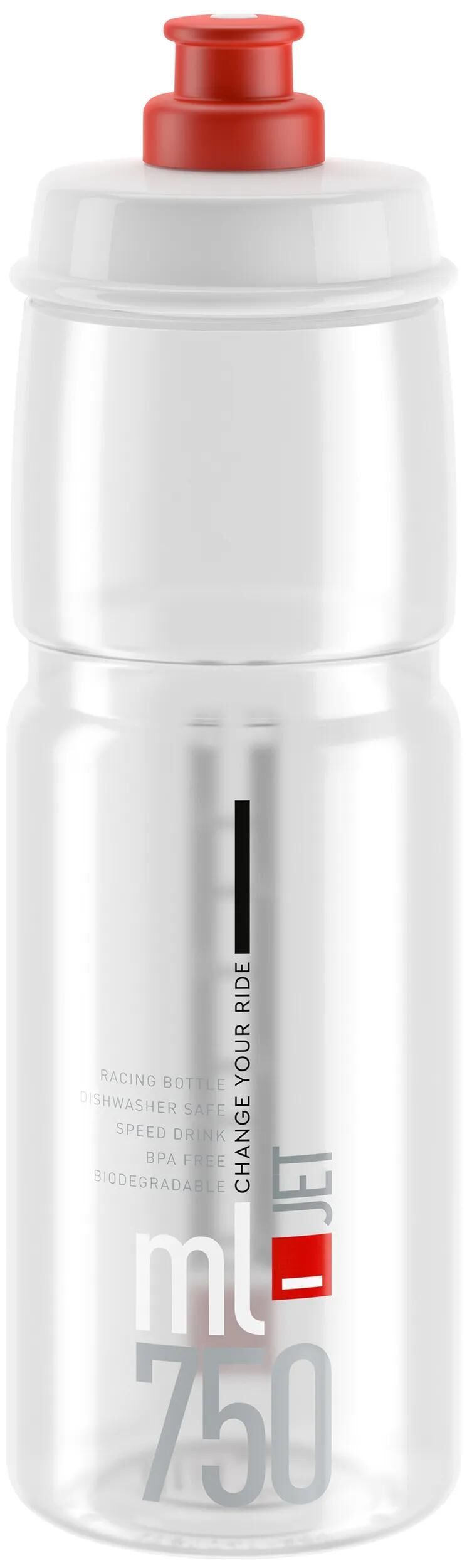 Jet per bottiglia d'acqua Elite più getto per bottiglia più rosso trasparente da 750 ml