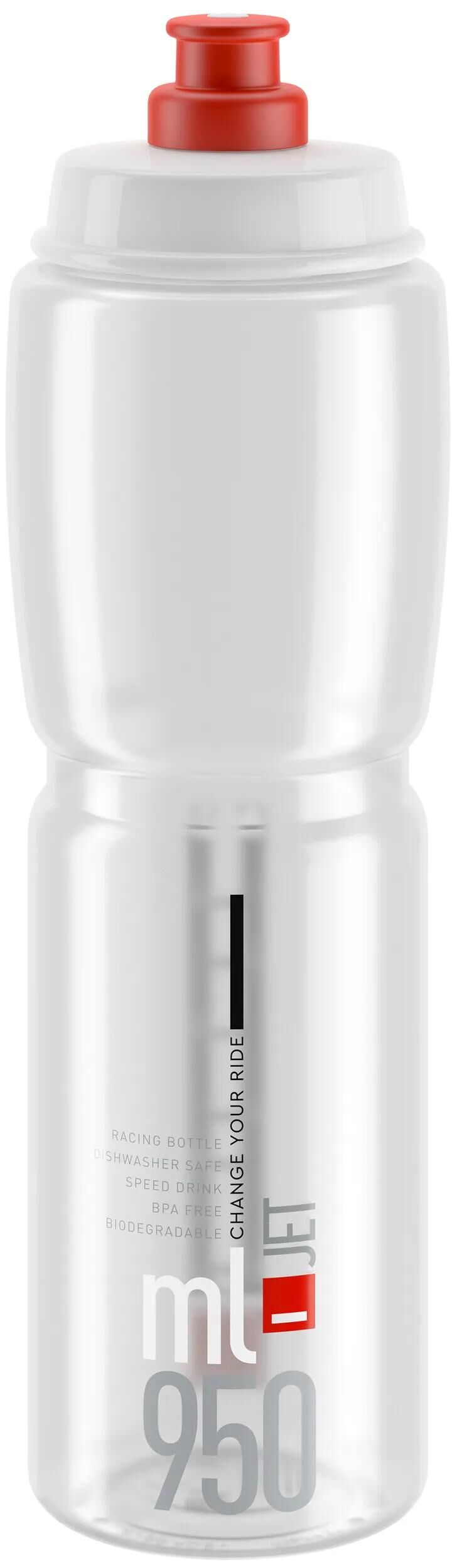Jet per bottiglia d'acqua Elite più getto per bottiglia più rosso trasparente da 950 ml