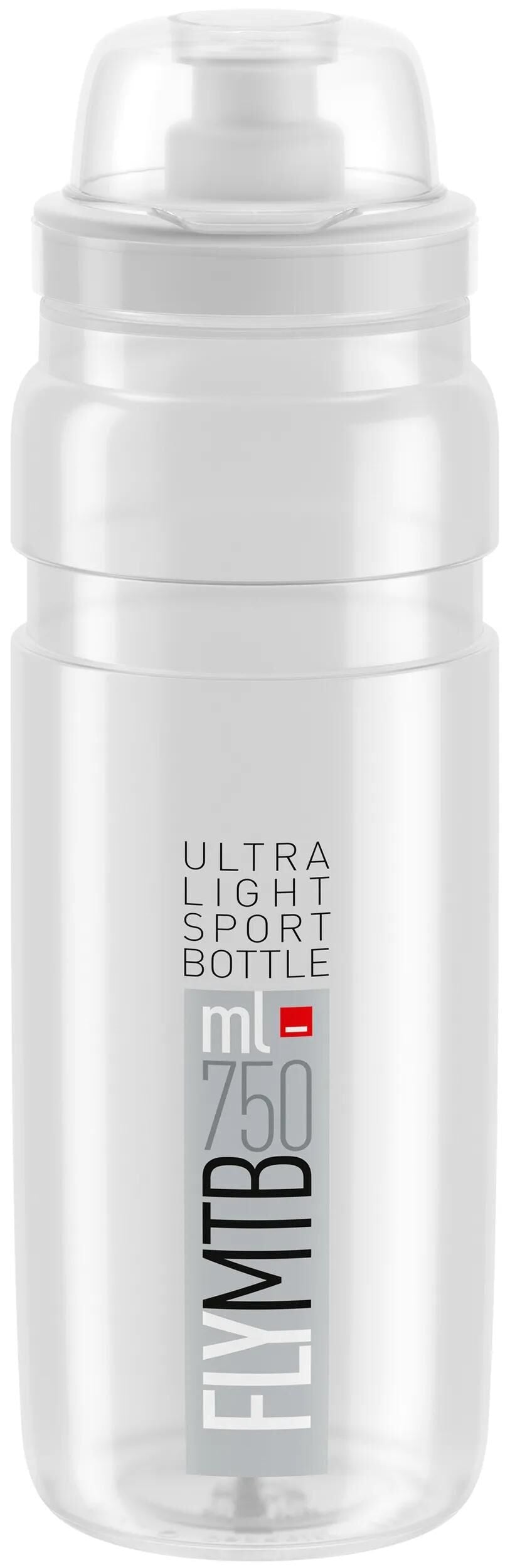 Elite bidon fly mtb bottle fly mtb 750ml clear grey