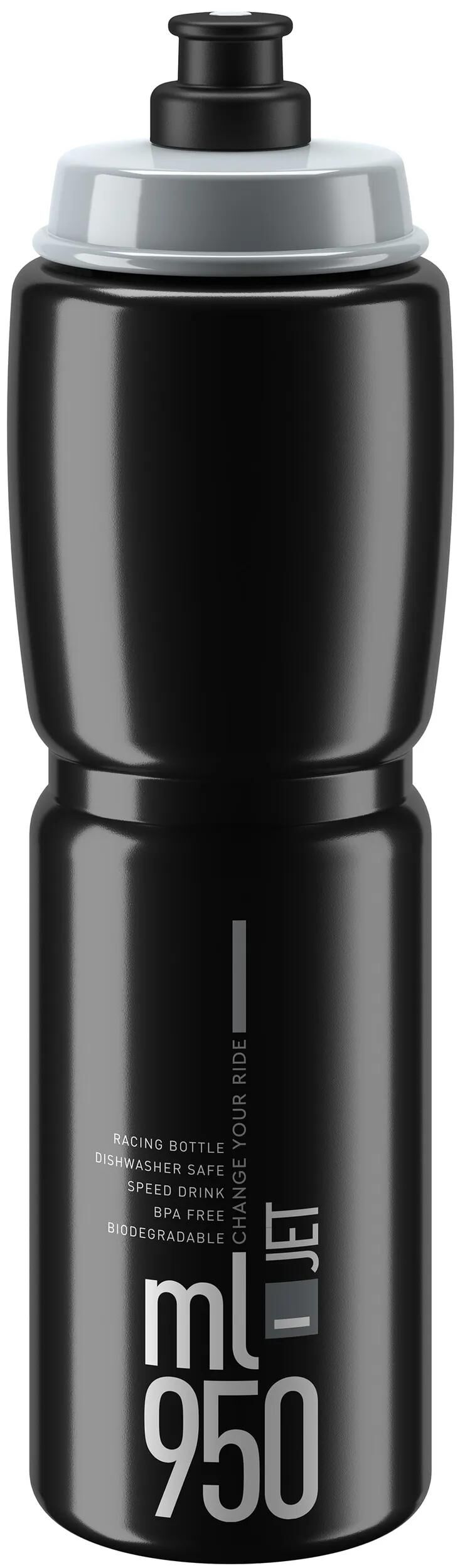 Bidón Elite jet plus bidón jet plus 950ml negro gris