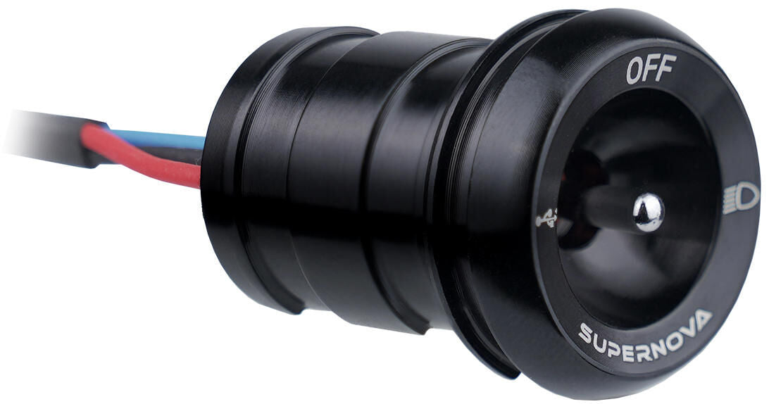 Interruttore di fine corsa della barra di regolazione del manubrio Supernova. interruttore di fine barra del cambio f. mano da corsa