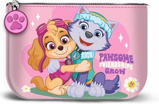 Portafoglio con cerniera rosa Jim Jam Paw Patrol