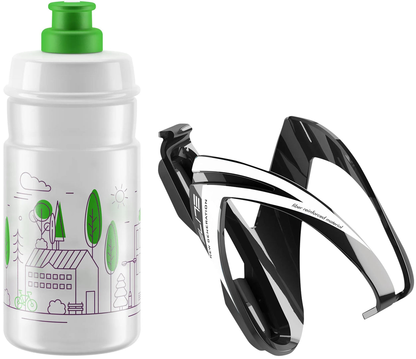 Elite trinkflasche kit ceo bottle kit ceo 350ml transport green