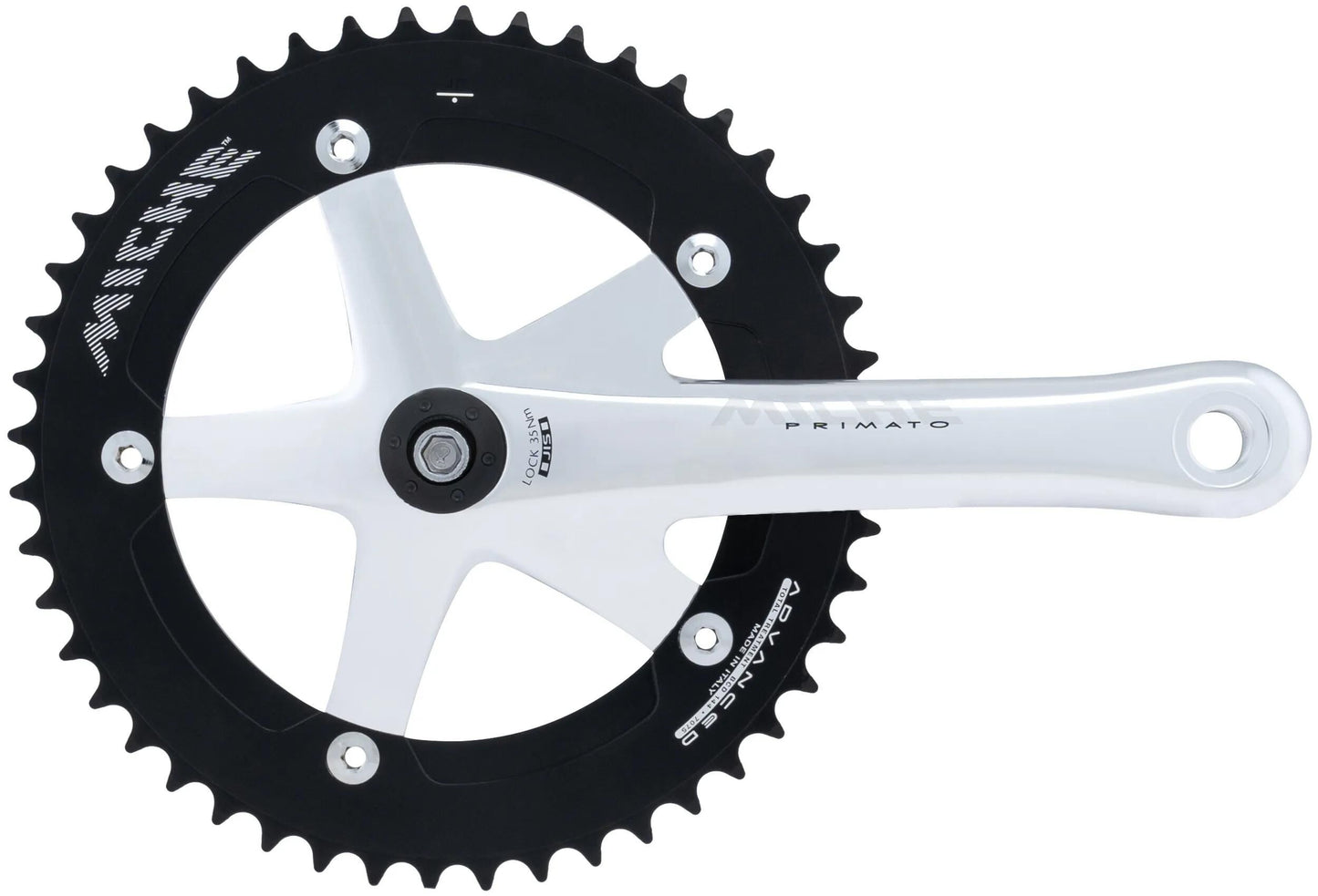 Miche Crankstel Pista ha avanzato 170 mm 48tds. 1 8 argento