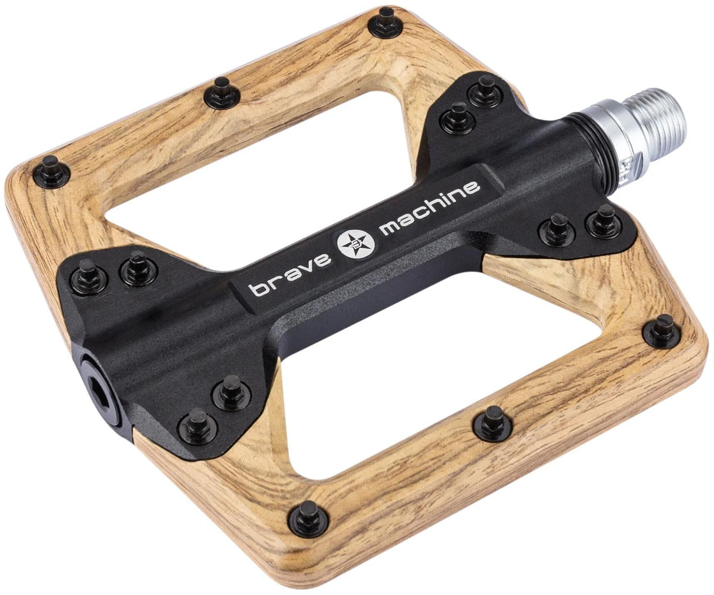 Pedal de plataforma valiente Pedal madera de madera negra