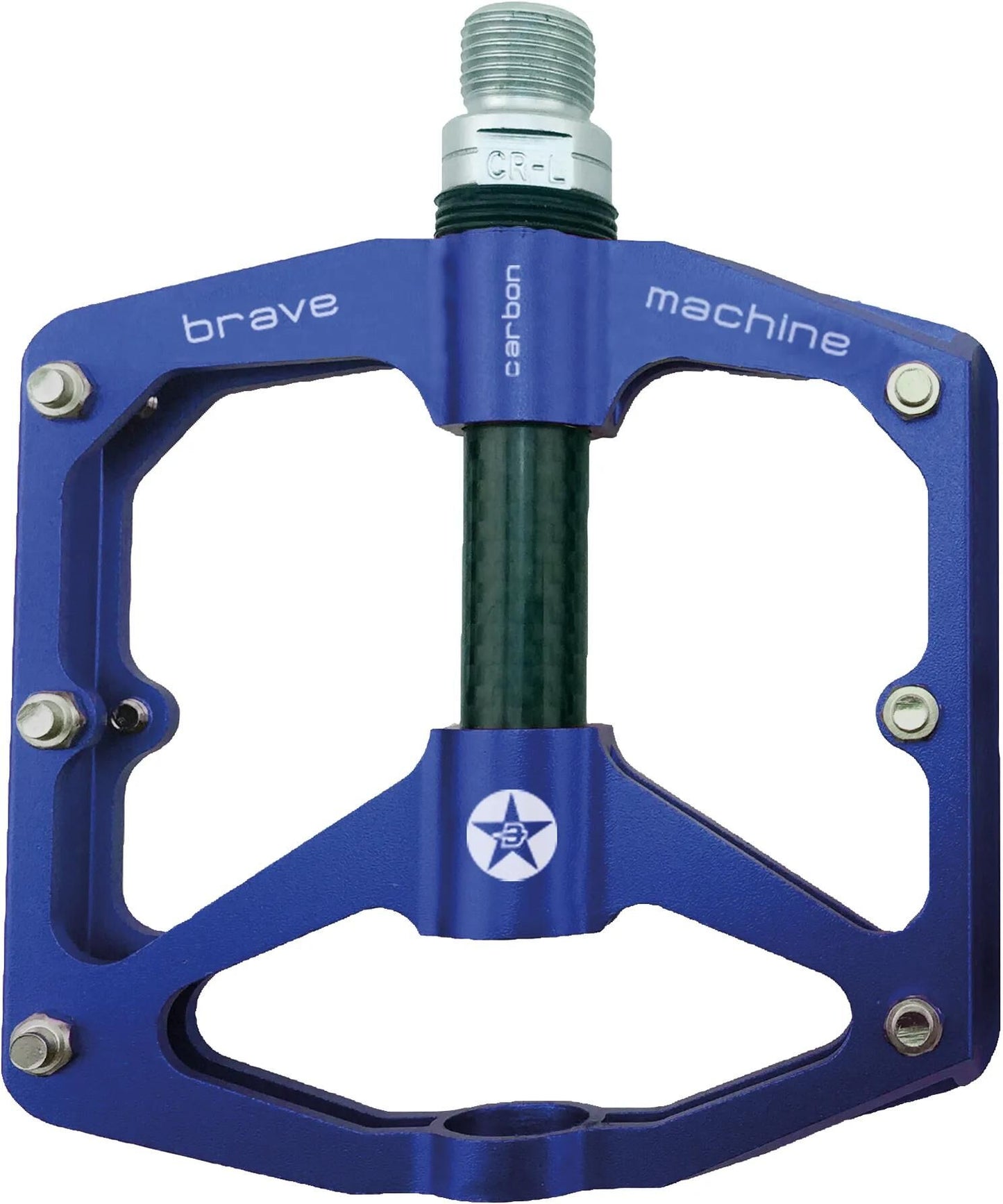 Piattaforma coraggiosa a pedale freeride blu carbone