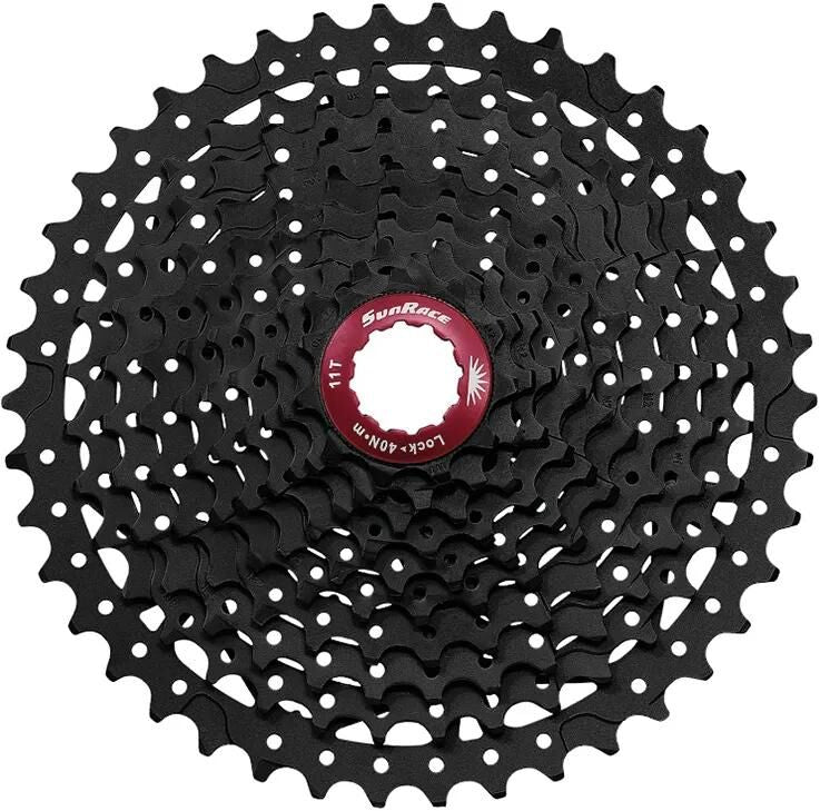 Cassette de Sunrace 10 Speed CS-MX3 11-46t Negro Rojo