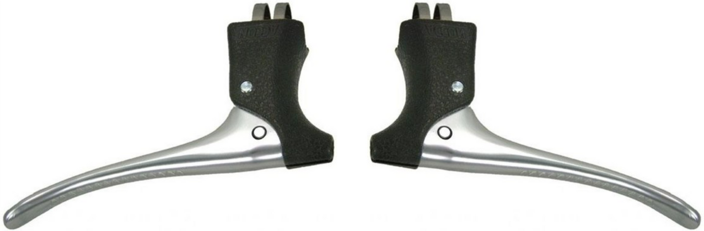 Palanca de freno SACCON, por juego de plástico de aluminio. plateado negro