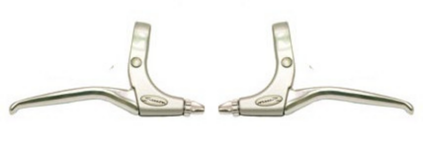 Conjunto de palanca de frenos SACCON, aluminio. plata.