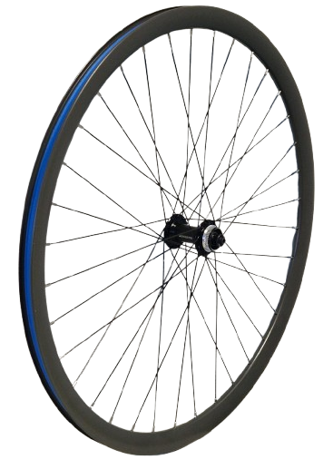 KGZ KGZ Rueda delantera de 28 pulgadas (622) Spokes Black Rim Grey Centerlock Outages