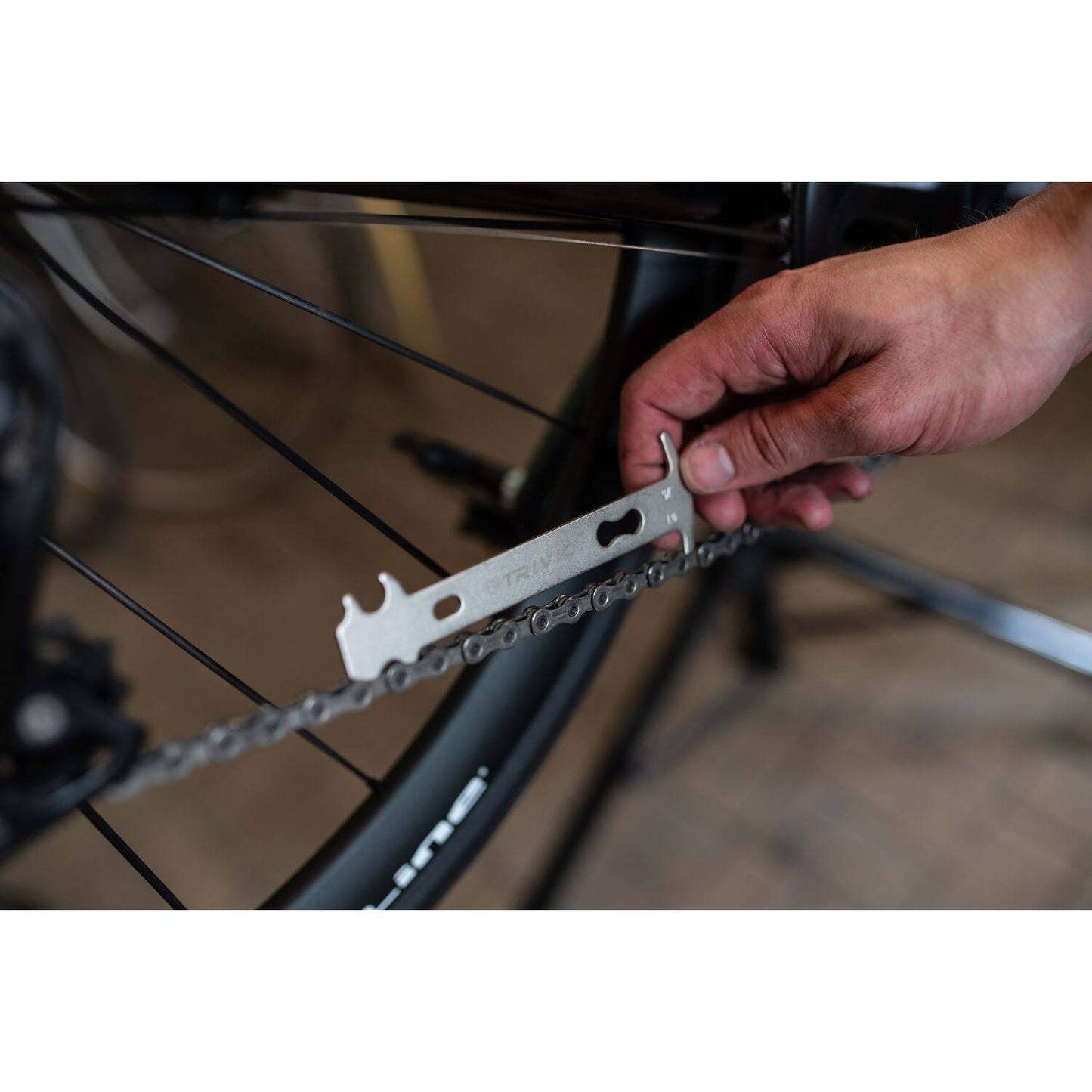 Trivio - medidor de desgaste de cadena para herramientas de bicicleta
