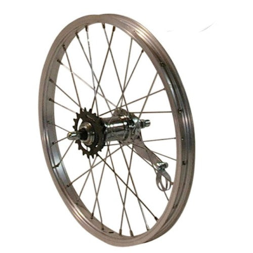 Ruota posteriore 20 x 1,75 alluminio con mozzo freno argento