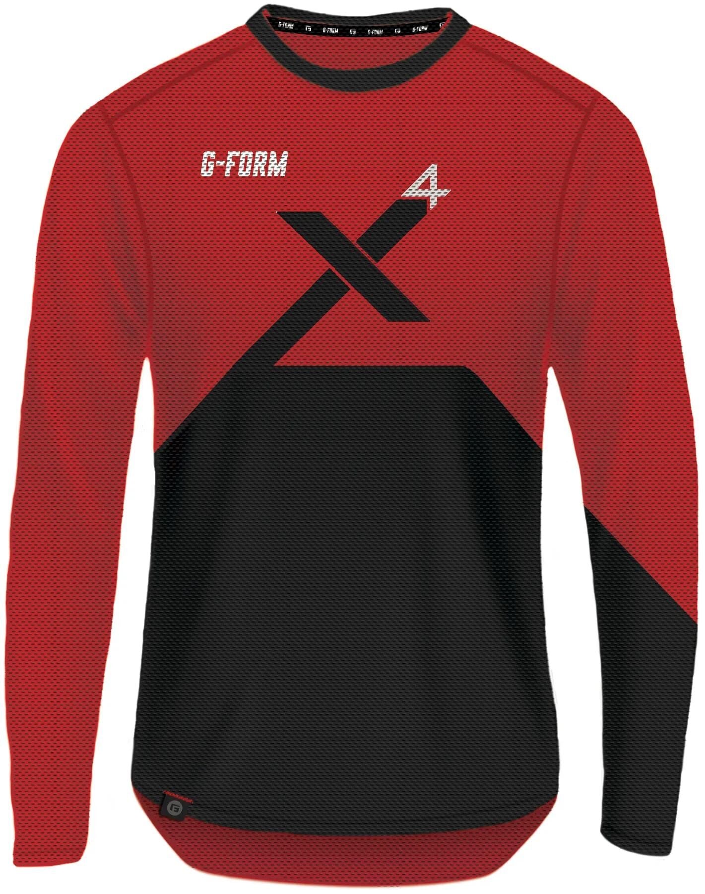 G-form longarm shirt pro x4 size l rosso nero