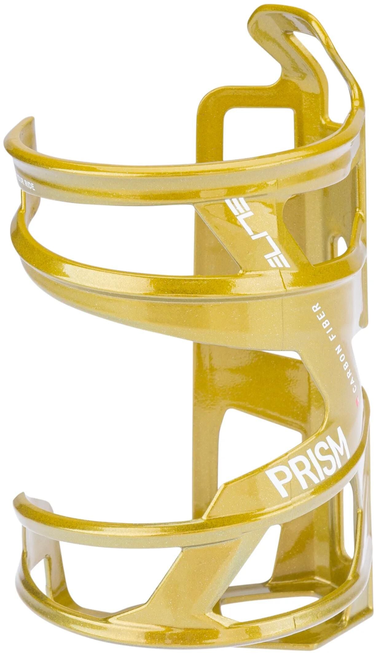 Elite bidonhouder prism carbon bottle cage prism carbon left gold metal