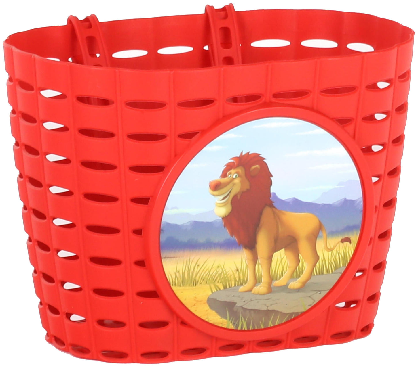 Cesta de bicicleta para niños Widek cesta infantil animales reino rojo