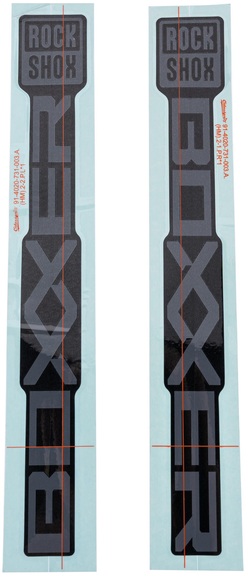 Rockshox decal set Rs grigio maschile maschili neri