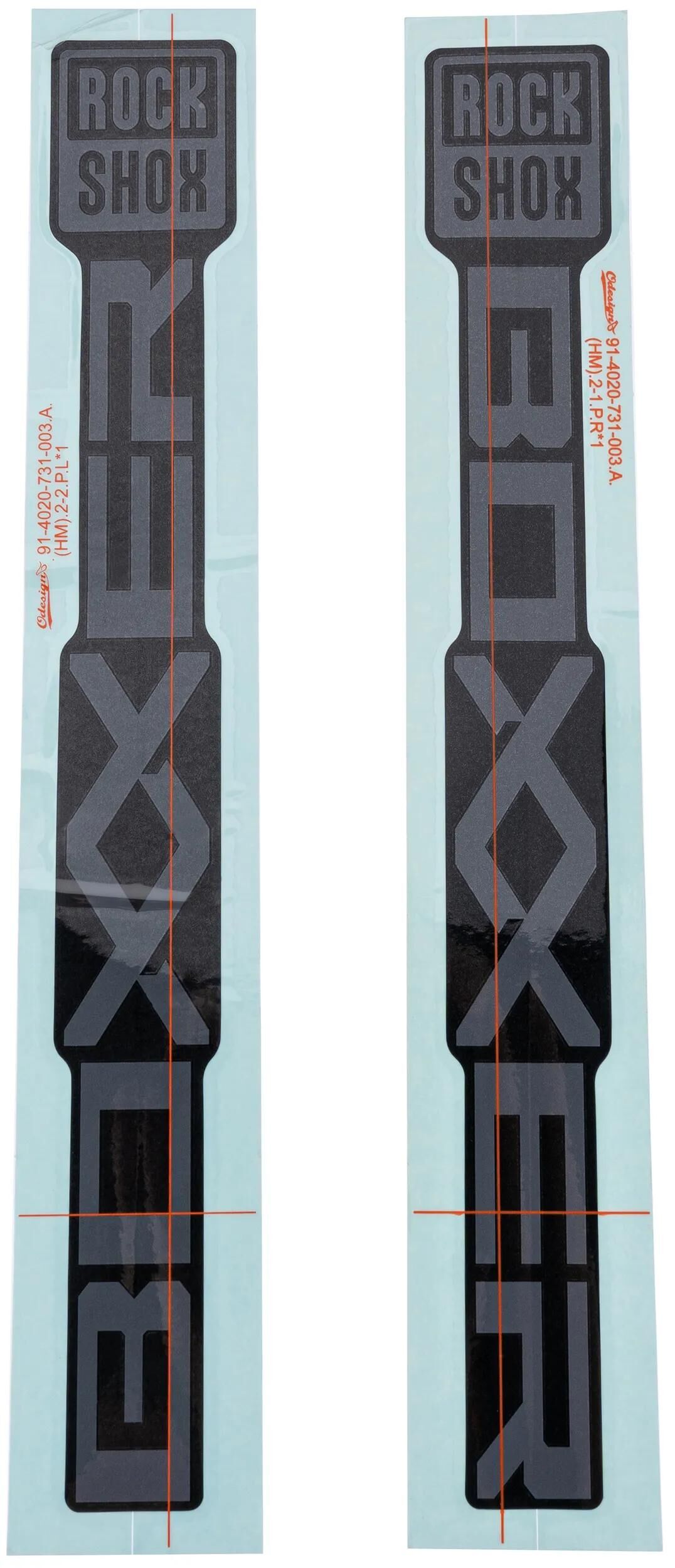 Set de calcomanía de RockShox RS Rs Matt Black Sliders