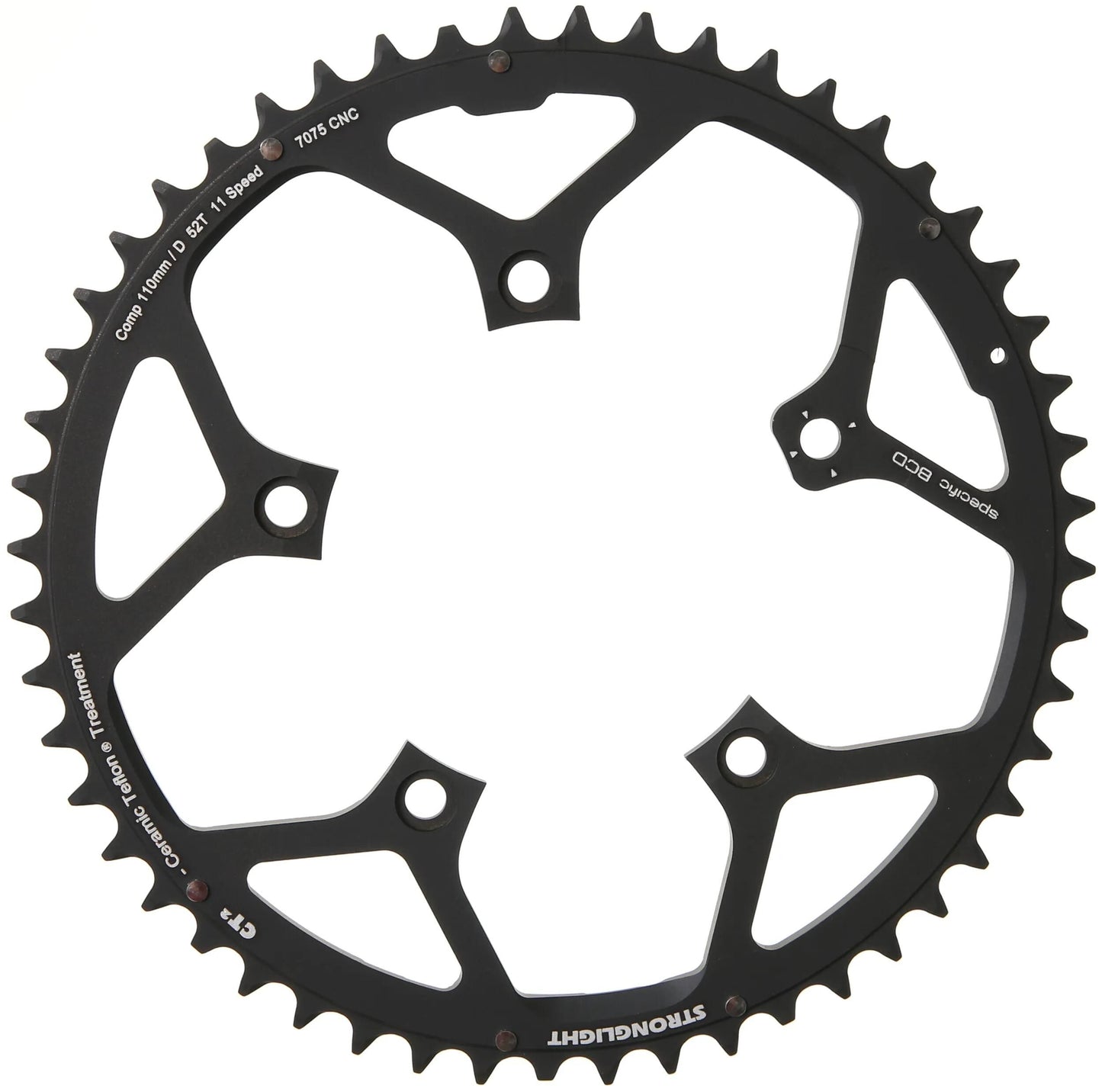 Stronglight kettingblad ct2 chain ring strongl.ct2 52t alu cer.teflon coat.