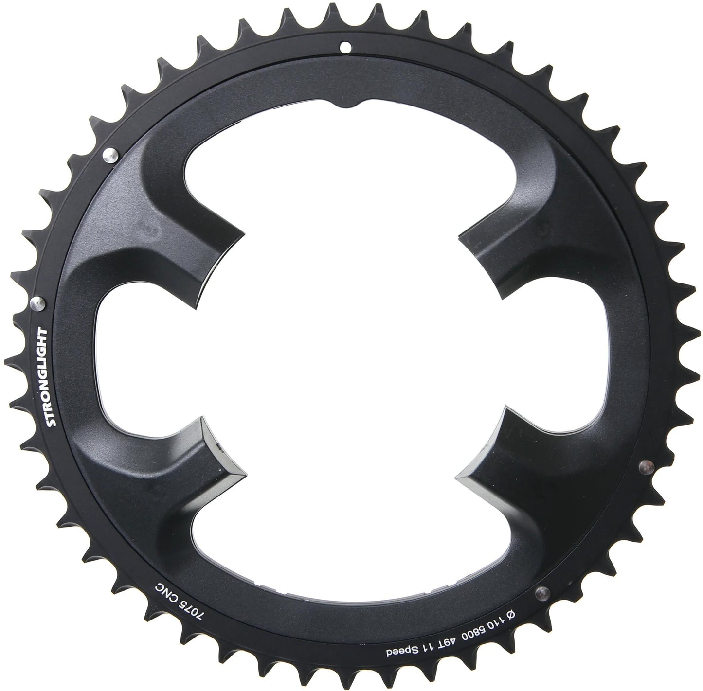 Anello a catena forte. 49t ALU NERO