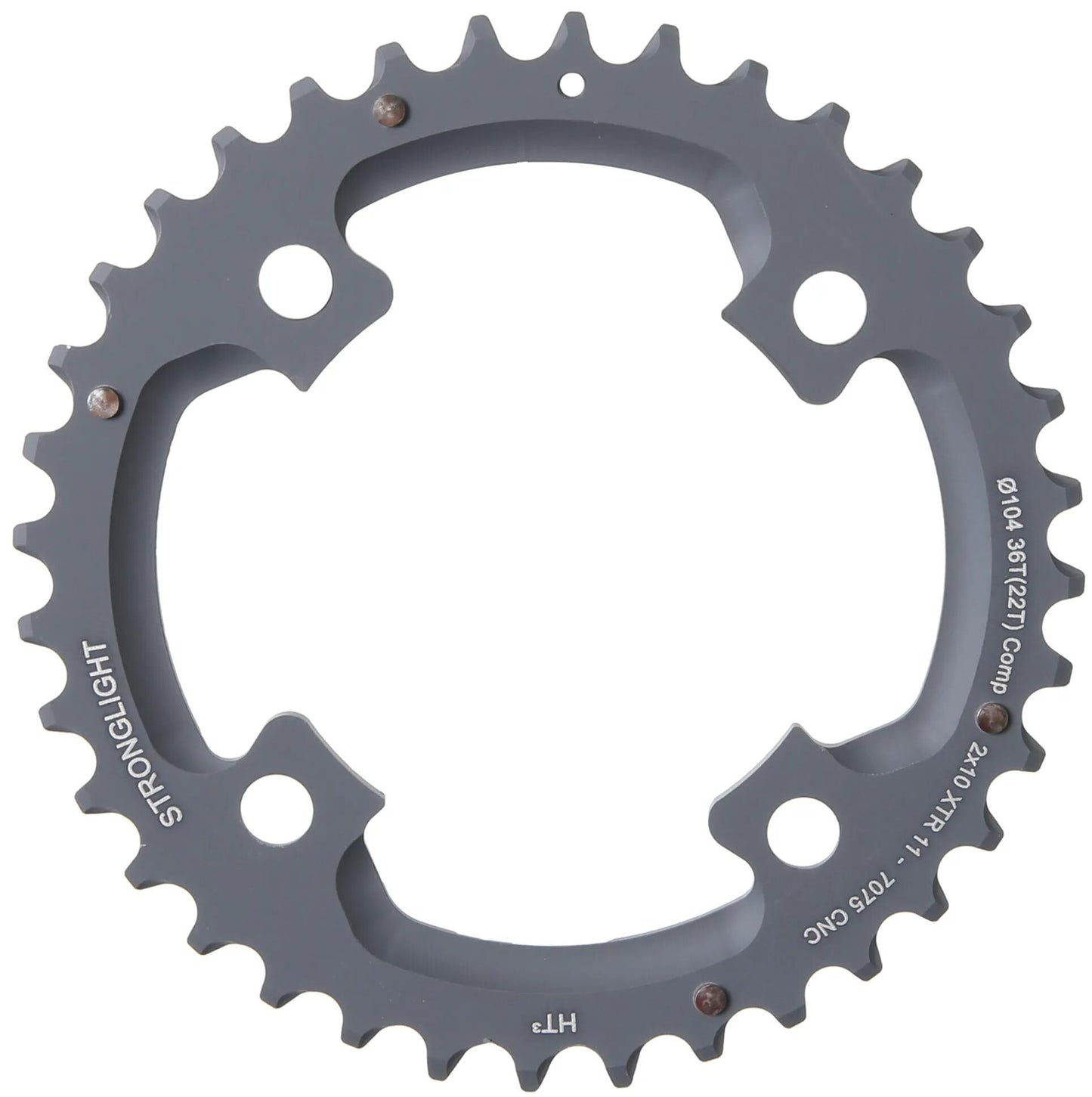 Anello a catena forte. Ht3 36t esterno alu nero