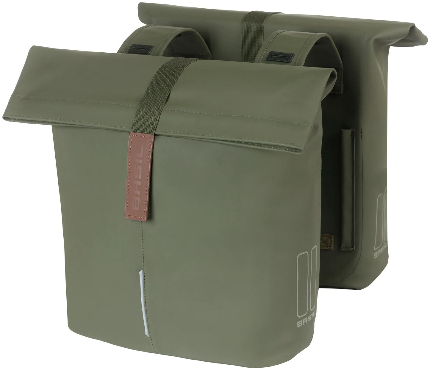 Basil Tas City Double Vegan Pelle | Moss verde