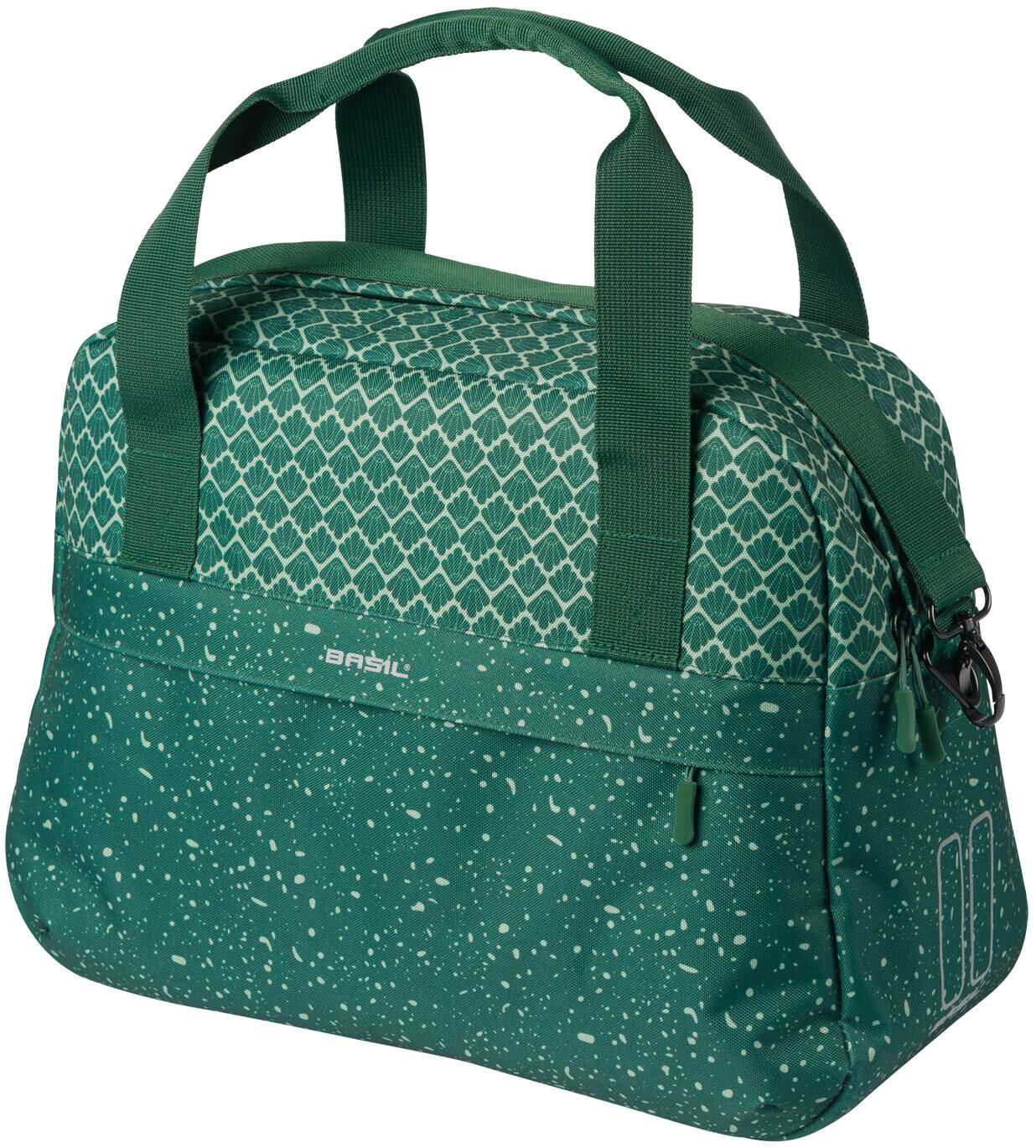 Basil Bolso de hombro para bicicletas Sistema de gancho de estilo verde 18L
