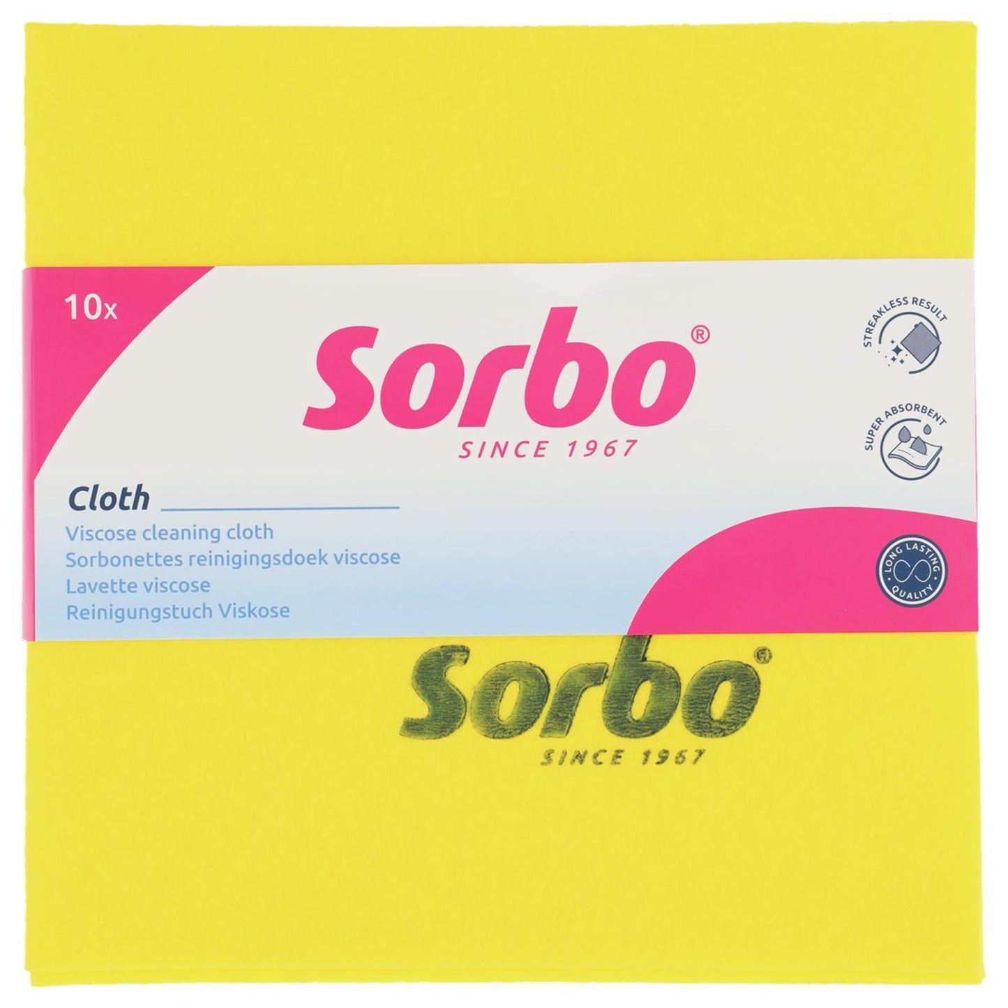 Toallitas multiusos Sorbo 10 piezas 40x38cm