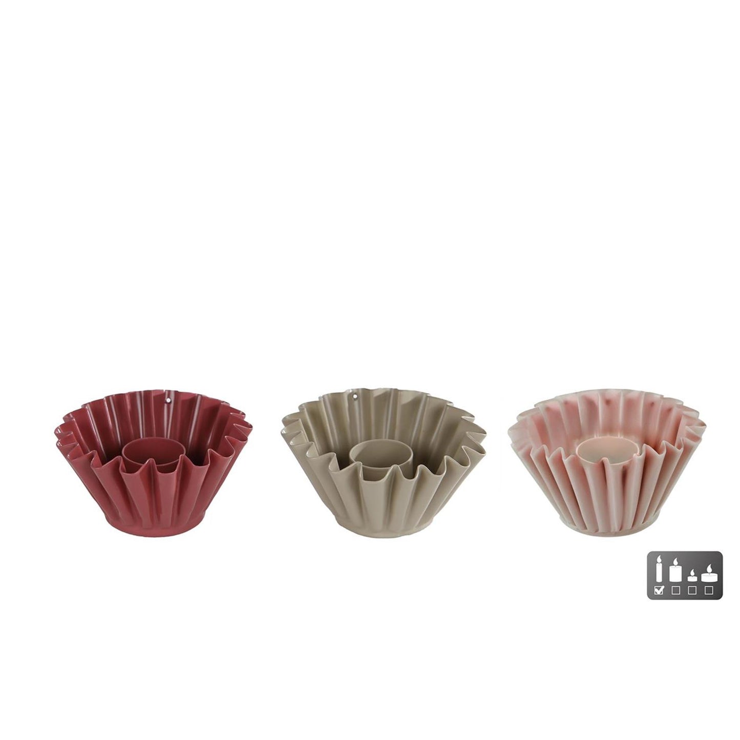 Cosydecor candelabro cupcake s crema rosa metal