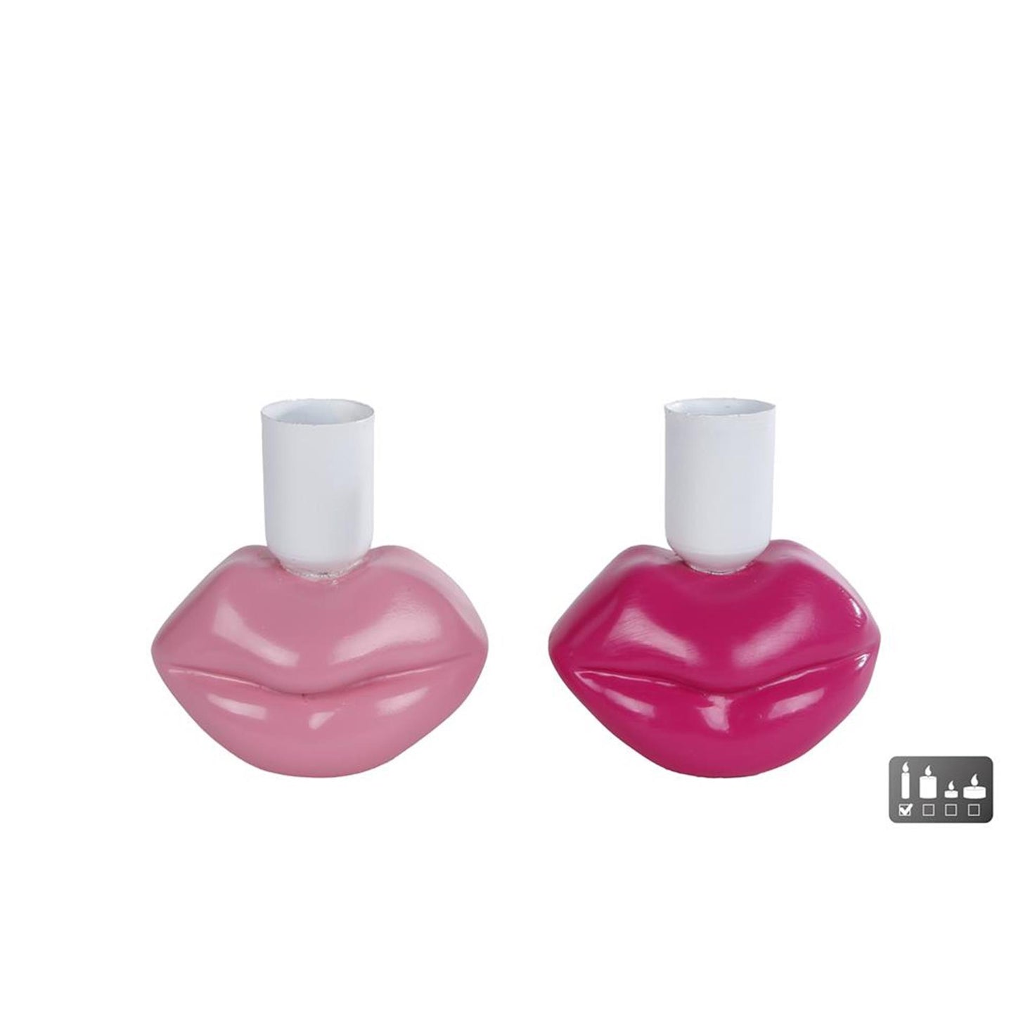 Candelabro labios polipiedra 7x6x7,8cm