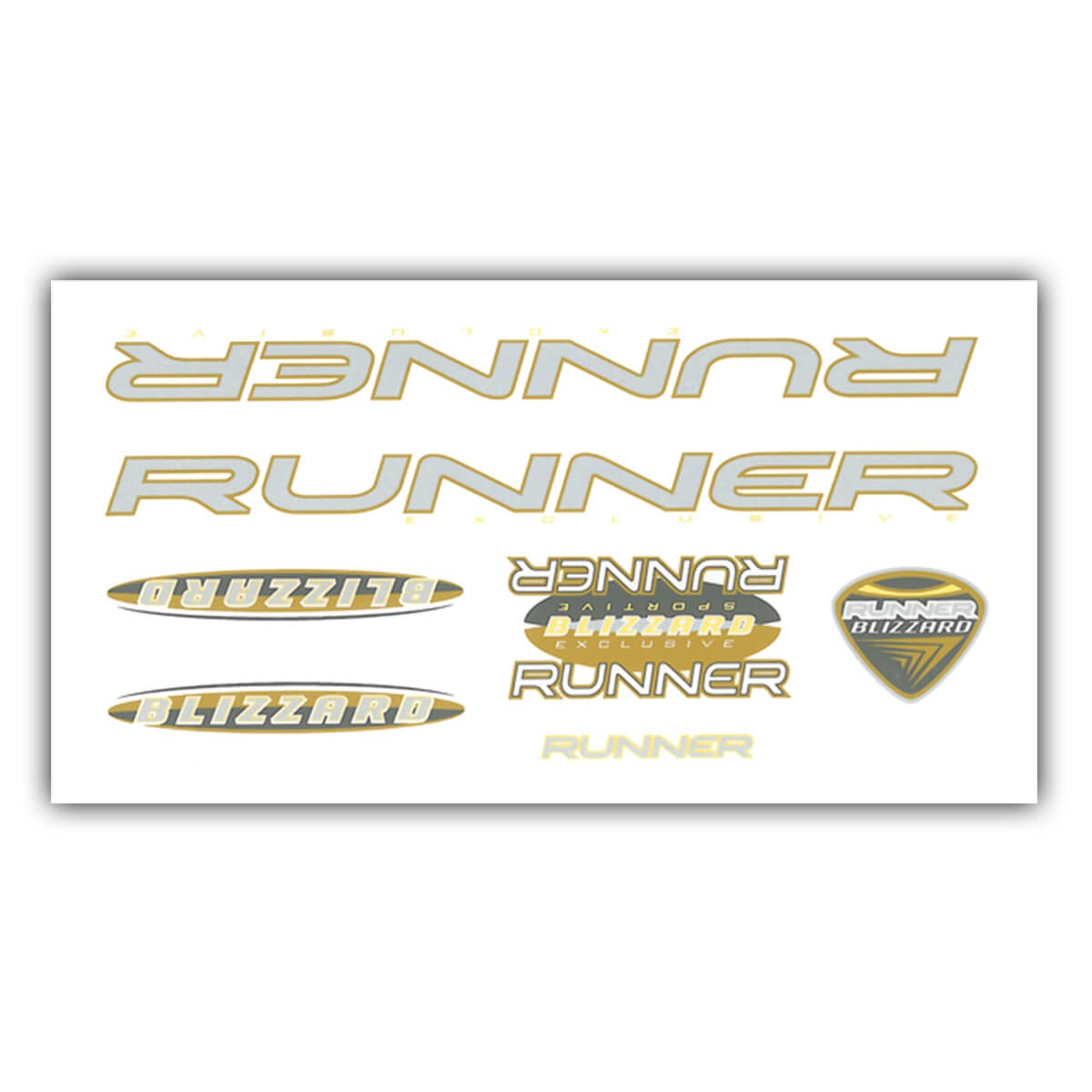 Bicycle Frame Stickerset Runner Blizzard Geel