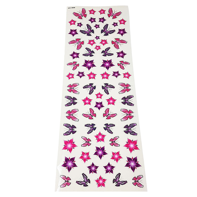 Marco de bicicleta Stickerset Flowers Butterflies