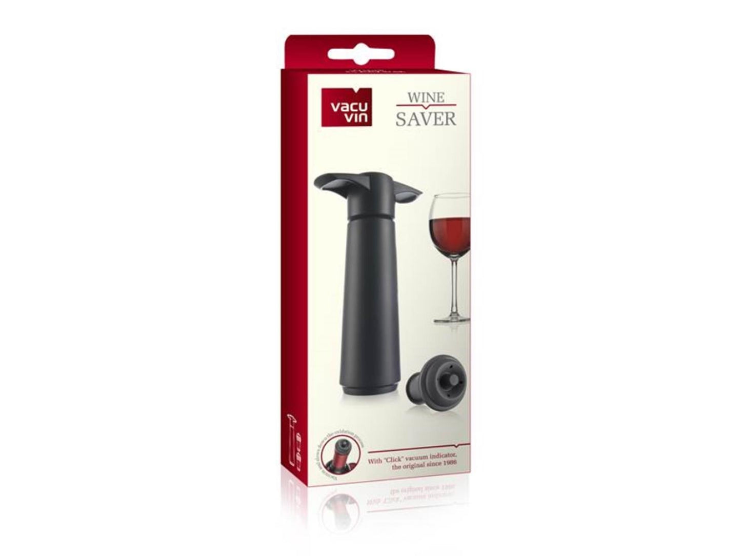 Vacu vin salvavino nero con 2 tappi