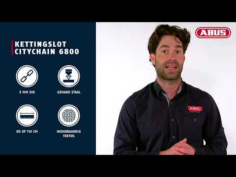 Abus CityChain 6800 85 Rojo - Localización de la cadena de bicicletas