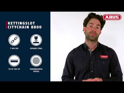 Abus CityChain 8800 95 Rojo - Lock de la cadena de bicicletas