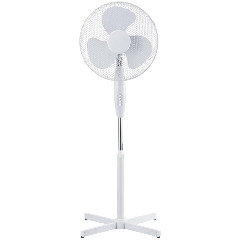 Ventilatore da terra 40 cm rotante 40 W bianco - 8652573