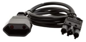 Cable adaptador compatible GST18© de 90 cm a contra enchufe europeo - 6161250
