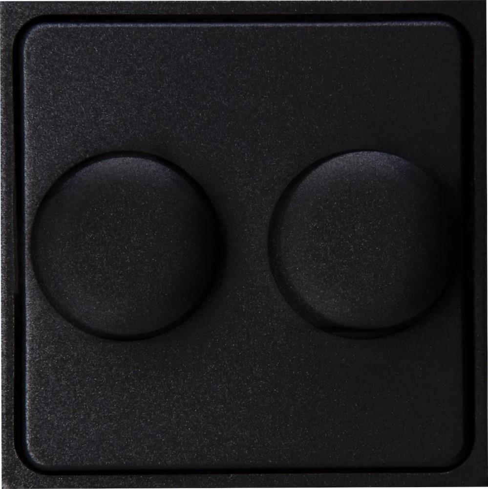 Placca Kopp hk07 nero puro opaco + dimmer duo a pulsanti - 4624535