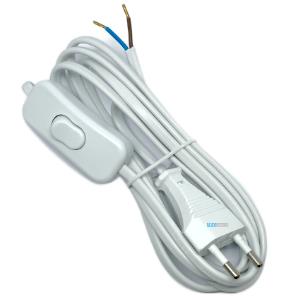 Enzo euro cord 2x0,75 interruttore bianco 2 metri 1065200