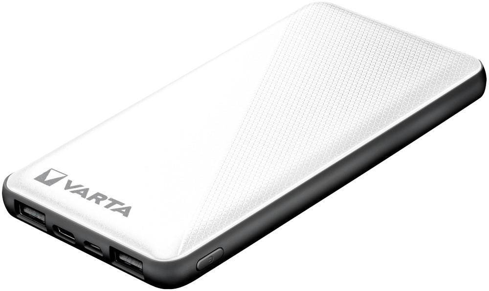 Varta power bank 10.000ma plata + indicación LED USB y USB-C - 3509010