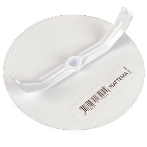 Piastra cieca Enzo rotonda con morsetti bianca 9,5 cm 4213980