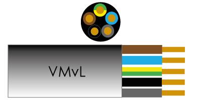 Cavo Enzo vmvl tondo 5x1 qmm nero - 1227586