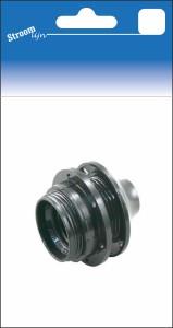 Portalampada Streamline e27 nero con collare e ghiera 6643000