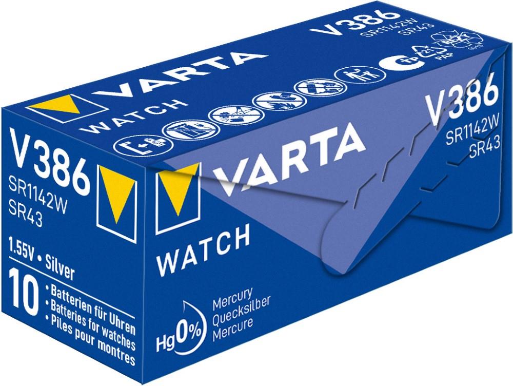 Varta 386 SR42 10 pezzi in una scatola