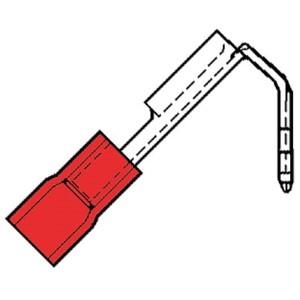 Enzo terminal de cable conector plano macho+hembra rojo 6,3x0,8mm - 4433040