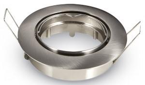 Faretto da incasso V-tac orientabile 50mm tondo in acciaio sabbiato 5013316