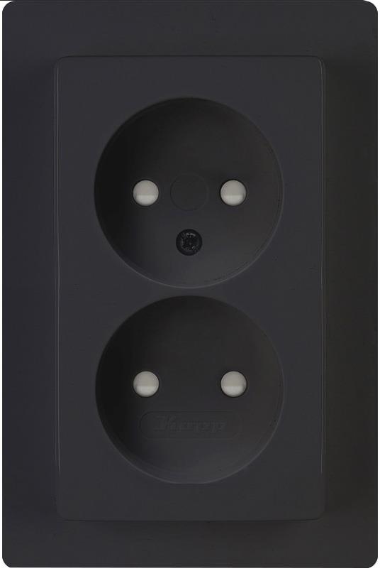 Kopp hk05 enchufe empotrado doble negro mate - 4621715