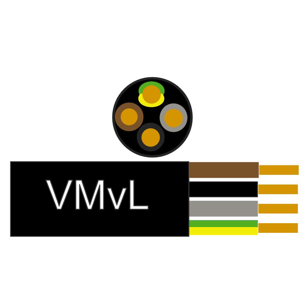 Cavo Enzo vmvl tondo 4x0,75 qmm nero - 1227522